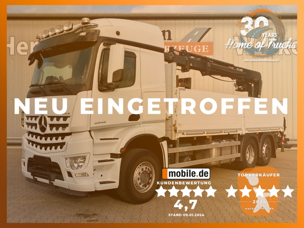 Mercedes-Benz 2545 L 6x2 Arocs / HIAB 177 K Pro Kran - Platós teherautó, Darus autó: 1 kép. Mercedes-Benz 2545 L 6x2 Arocs / HIAB 177 K Pro Kran - Platós teherautó, Darus autó: 1 kép.
