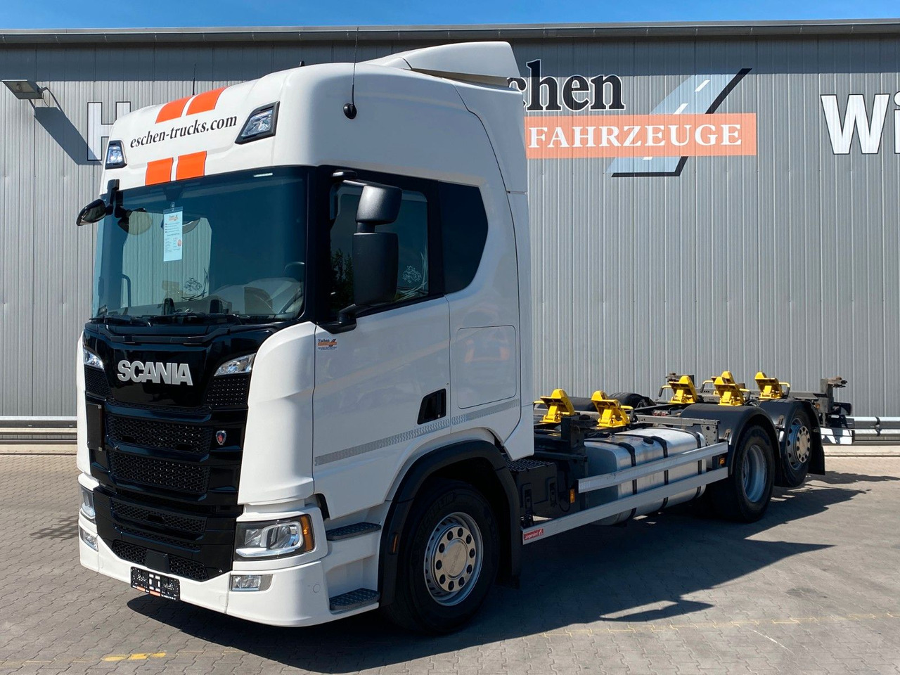 Scania R 450 B 6x2*4 BDF|Retarder*AHK*Lift*SDG Wechsler - Cserefelépítményes teherautó: 1 kép. Scania R 450 B 6x2*4 BDF|Retarder*AHK*Lift*SDG Wechsler - Cserefelépítményes teherautó: 1 kép.