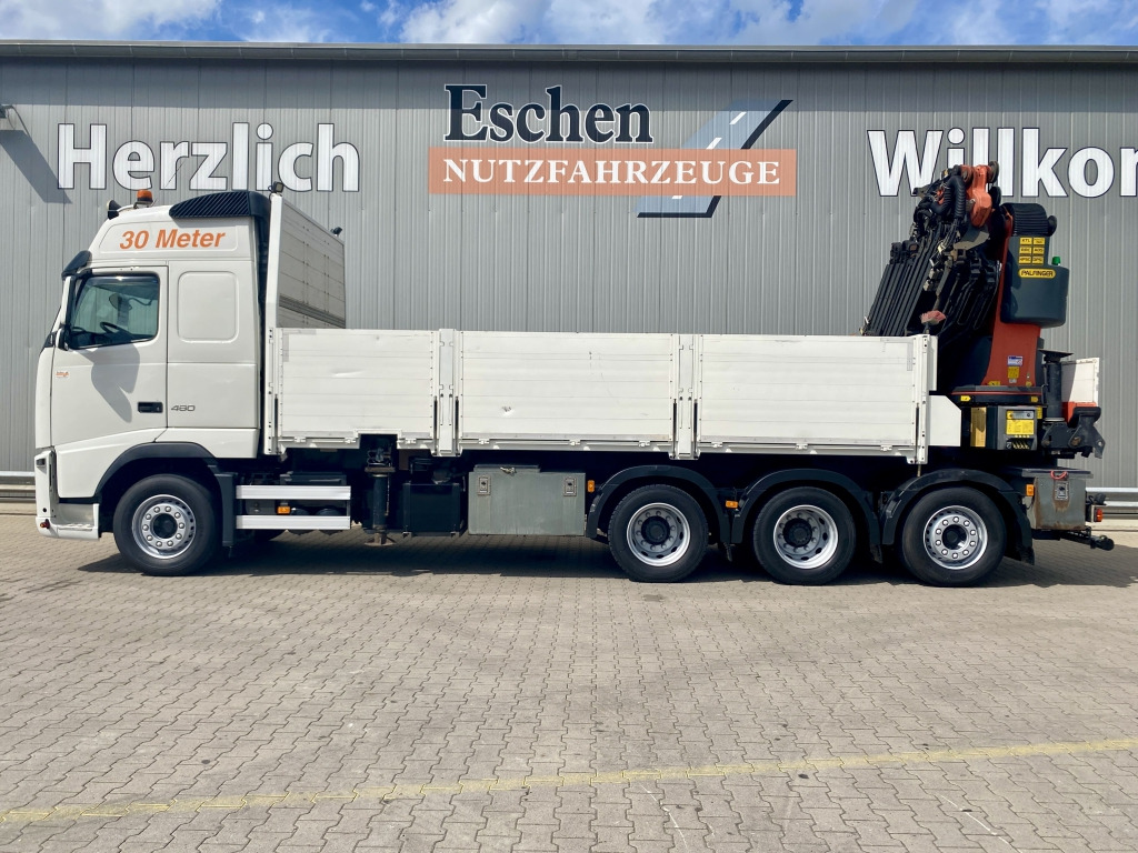 Volvo FH 460 8x4 / Palfinger PK 53002 SHF Kran - Platós teherautó, Darus autó: 2 kép. Volvo FH 460 8x4 / Palfinger PK 53002 SHF Kran - Platós teherautó, Darus autó: 2 kép.