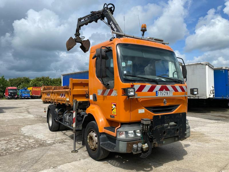 Renault Midlum 180 - Billenőplatós teherautó, Darus autó: 1 kép. Renault Midlum 180 - Billenőplatós teherautó, Darus autó: 1 kép.