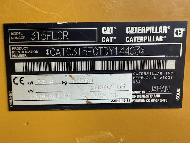 Cat 315 F LCR - Lánctalpas kotró: 5 kép. Cat 315 F LCR - Lánctalpas kotró: 5 kép.