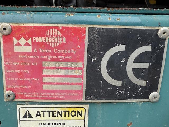 Terex Powerscreen Chieftain 1400 - Osztályozó berendezés: 5 kép. Terex Powerscreen Chieftain 1400 - Osztályozó berendezés: 5 kép.