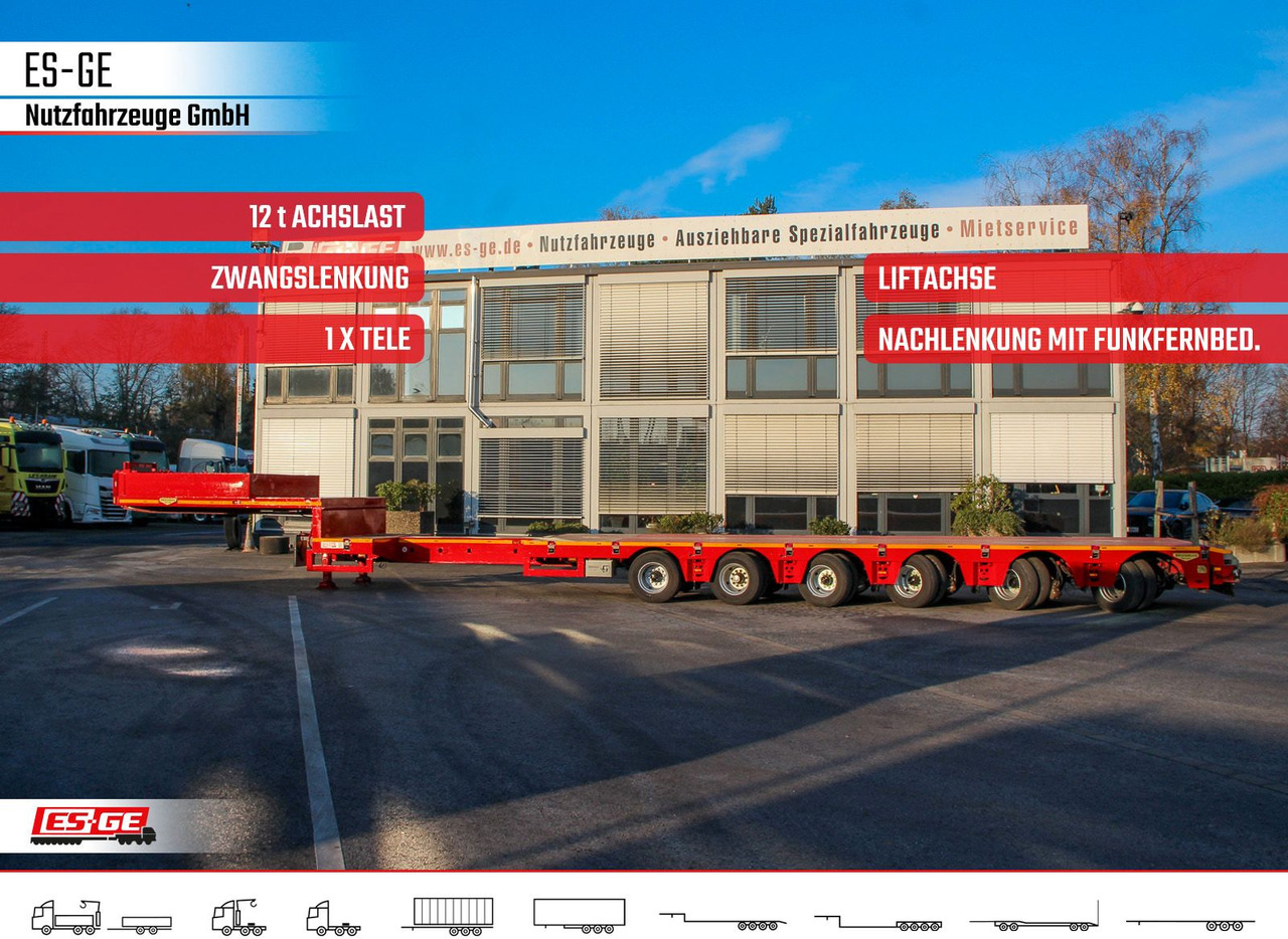 Broshuis 6-Achs-Satteltieflader - teleskopierbar - Félpótkocsi mélybölcsős: 1 kép. Broshuis 6-Achs-Satteltieflader - teleskopierbar - Félpótkocsi mélybölcsős: 1 kép.