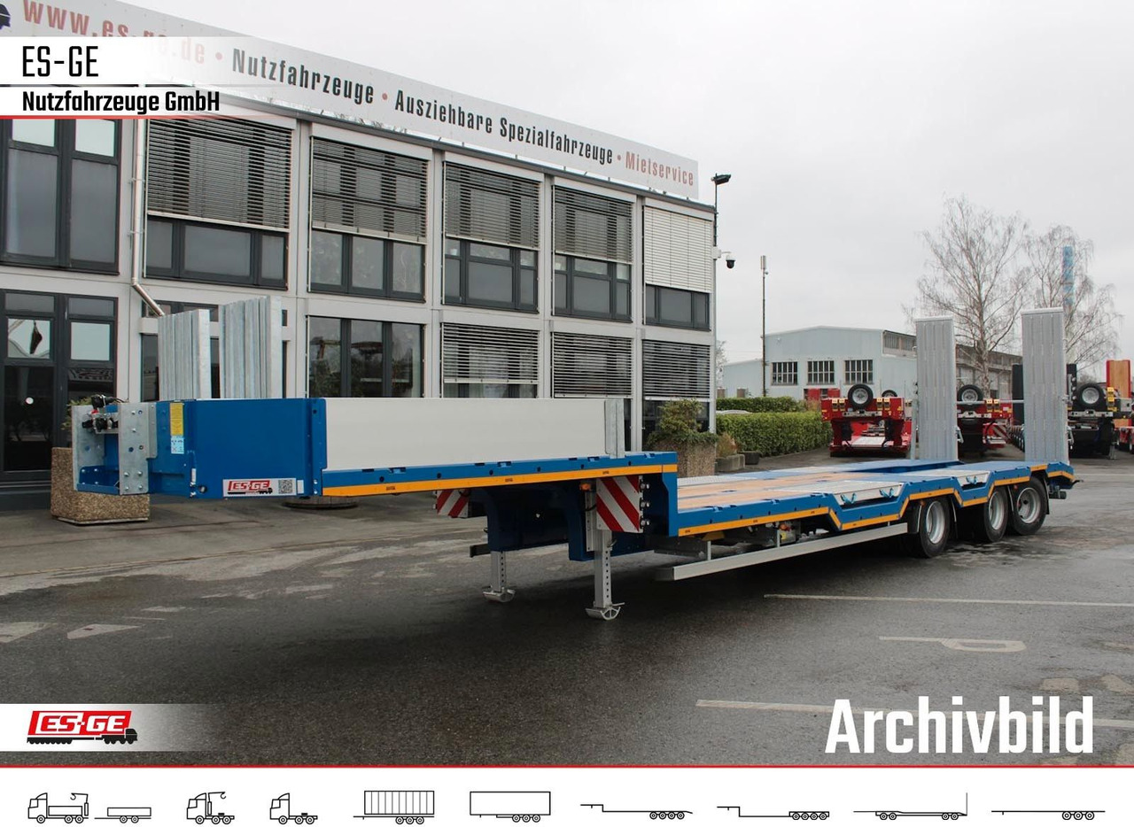 ES-GE 3-Achs-Satteltieflader - Radmulden - Félpótkocsi mélybölcsős: 2 kép. ES-GE 3-Achs-Satteltieflader - Radmulden - Félpótkocsi mélybölcsős: 2 kép.