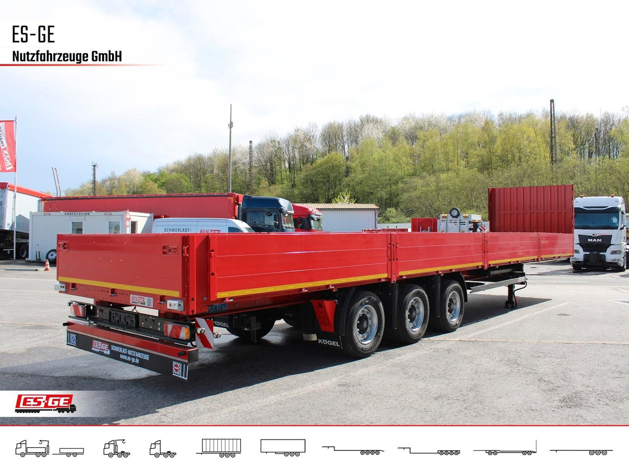 Kögel 3-Achs-Mega Chassis, Bordwände - Platós félpótkocsi: 5 kép. Kögel 3-Achs-Mega Chassis, Bordwände - Platós félpótkocsi: 5 kép.