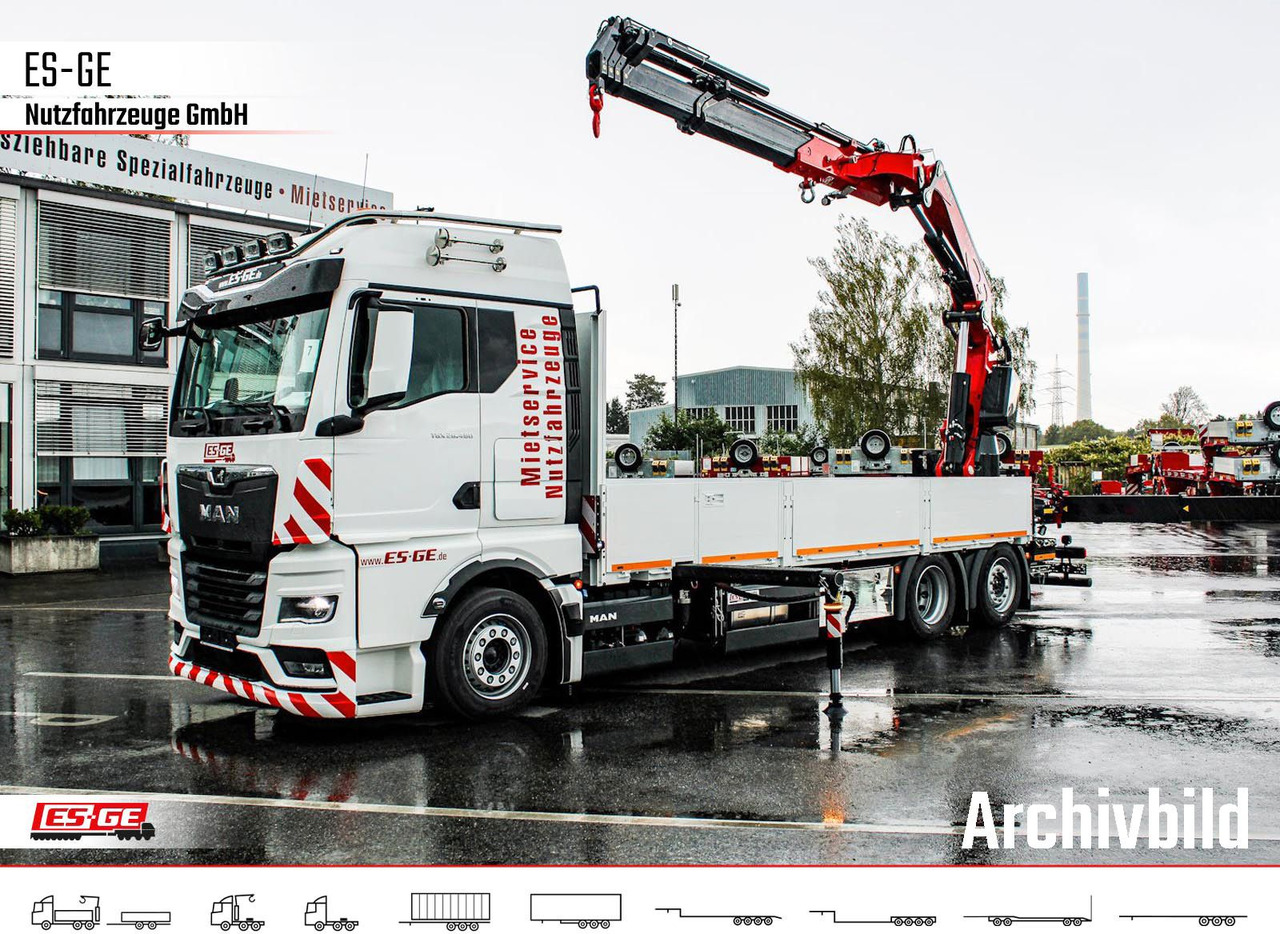 MAN TGX 26.480 6x2-4 LL CH mit Fassi F545RA.2.26 - Platós teherautó, Darus autó: 1 kép. MAN TGX 26.480 6x2-4 LL CH mit Fassi F545RA.2.26 - Platós teherautó, Darus autó: 1 kép.