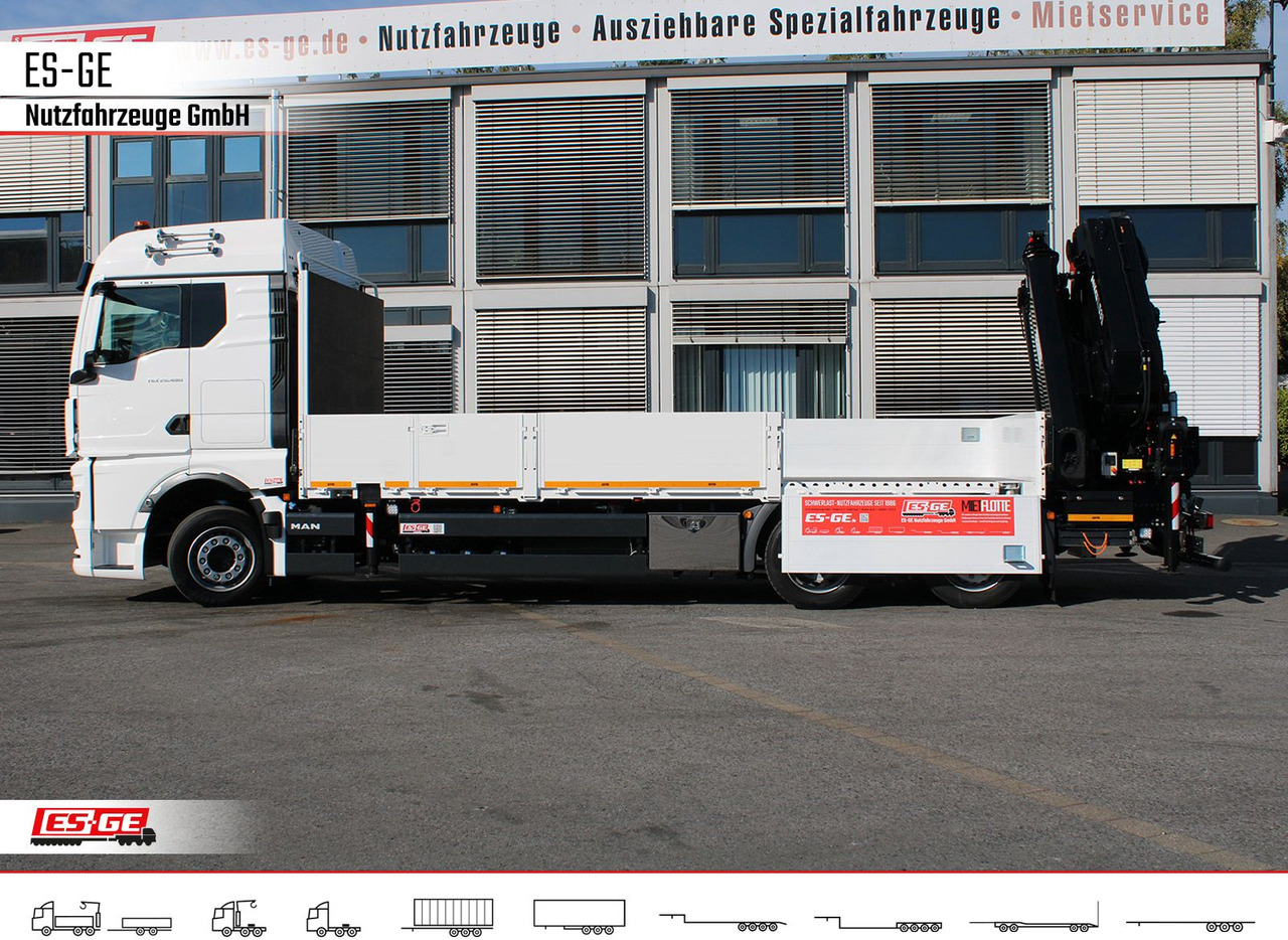 MAN TGX 26.480 6x2-4 LL, MKG-Ladekran HLK531 a5 - Platós teherautó, Darus autó: 5 kép. MAN TGX 26.480 6x2-4 LL, MKG-Ladekran HLK531 a5 - Platós teherautó, Darus autó: 5 kép.