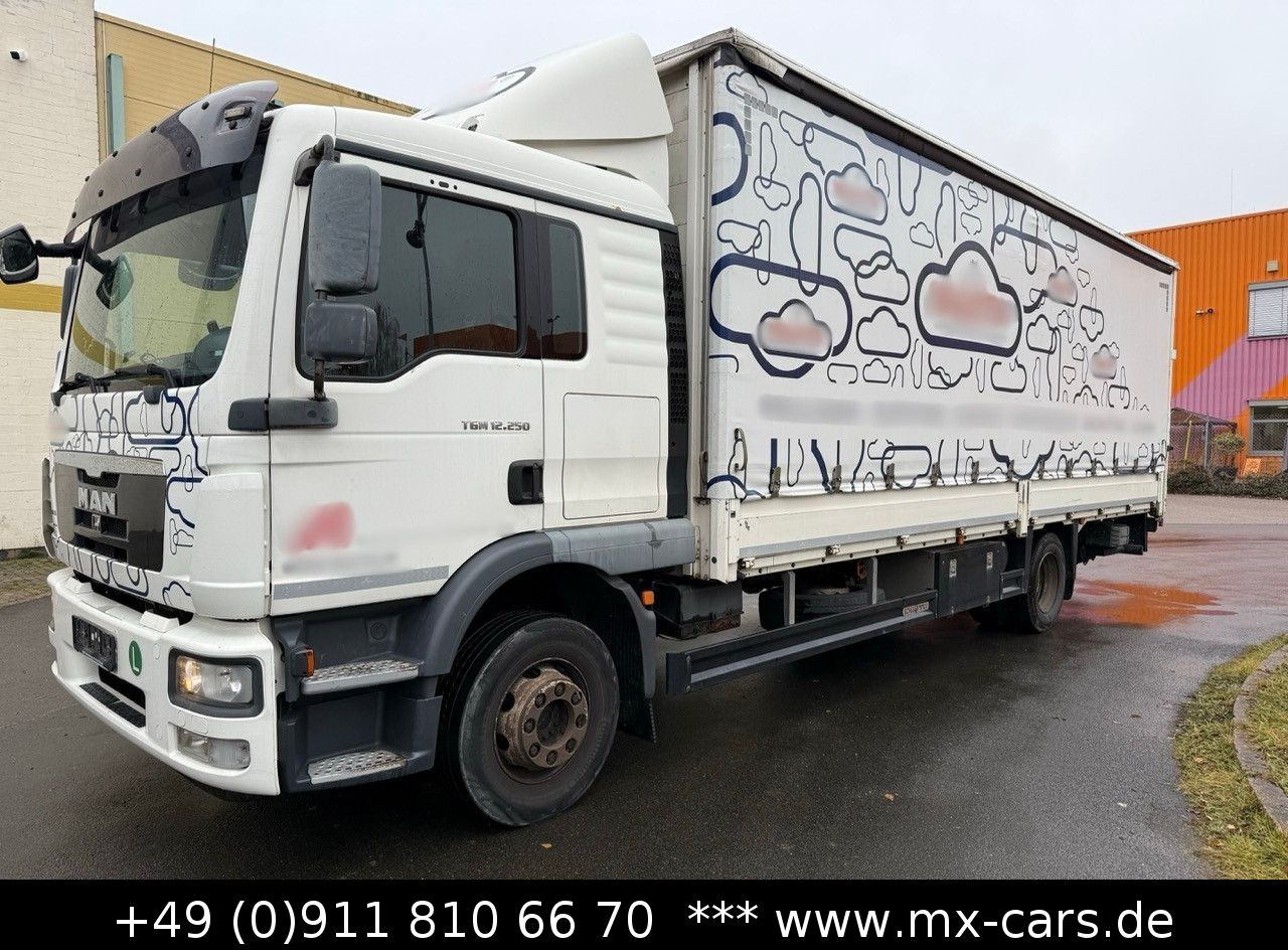 MAN TGM 12.250 Pritsche Plane LBW Schlafkabine Autom - Ponyvás teherautó: 1 kép. MAN TGM 12.250 Pritsche Plane LBW Schlafkabine Autom - Ponyvás teherautó: 1 kép.