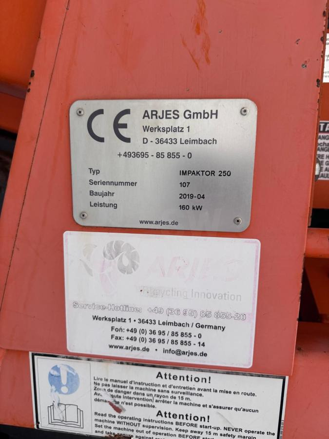 ARJES IMPACTOR 250 IMPACTOR 250 - Törőgép: 3 kép. ARJES IMPACTOR 250 IMPACTOR 250 - Törőgép: 3 kép.
