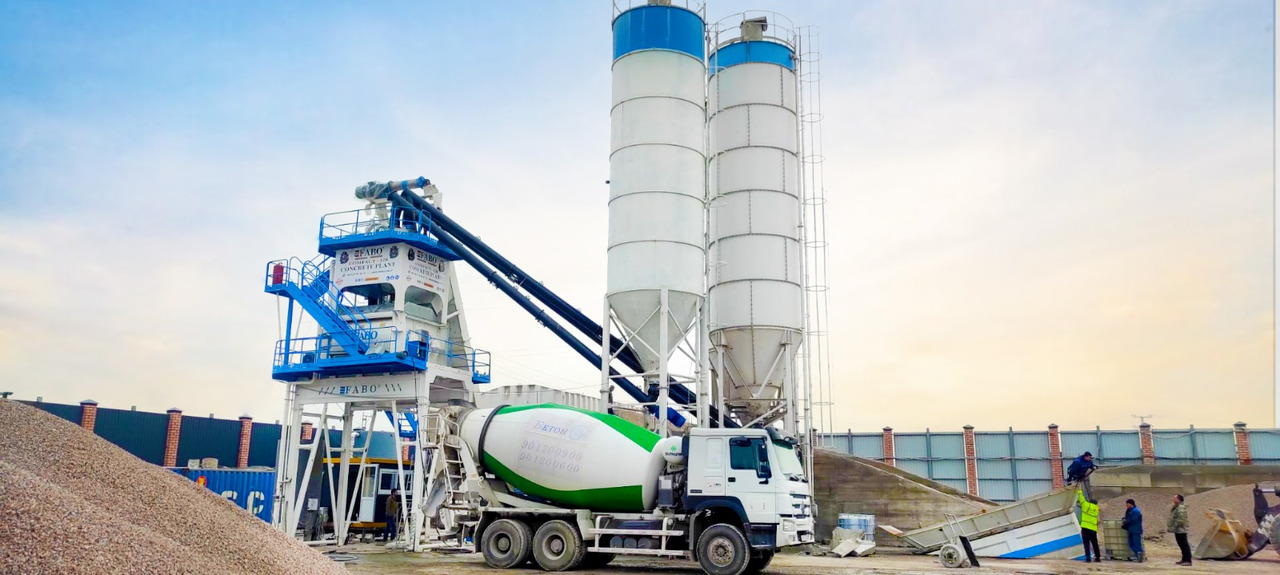 FABO compact concrete plant - Betonüzem: 2 kép. FABO compact concrete plant - Betonüzem: 2 kép.