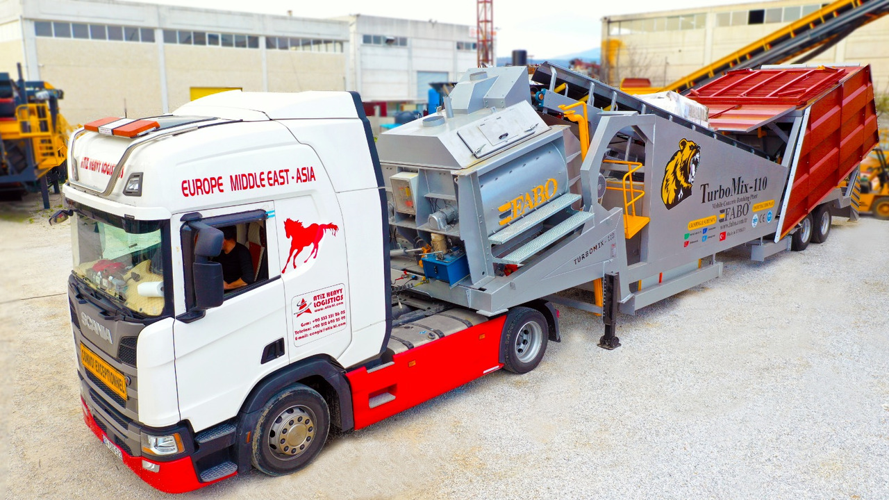 FABO mobile concrete batching plant - Betonüzem: 3 kép. FABO mobile concrete batching plant - Betonüzem: 3 kép.
