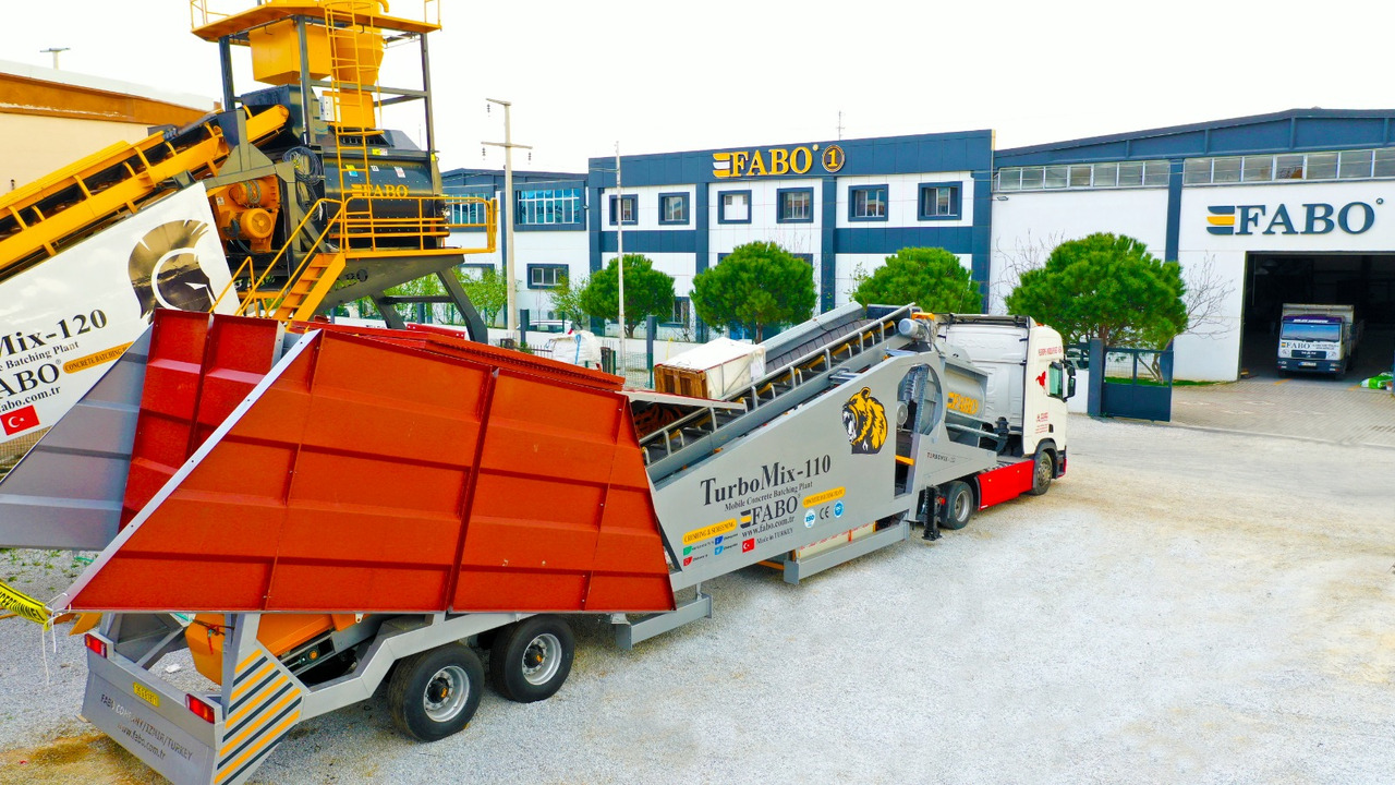 FABO mobile concrete batching plant - Betonüzem: 1 kép. FABO mobile concrete batching plant - Betonüzem: 1 kép.