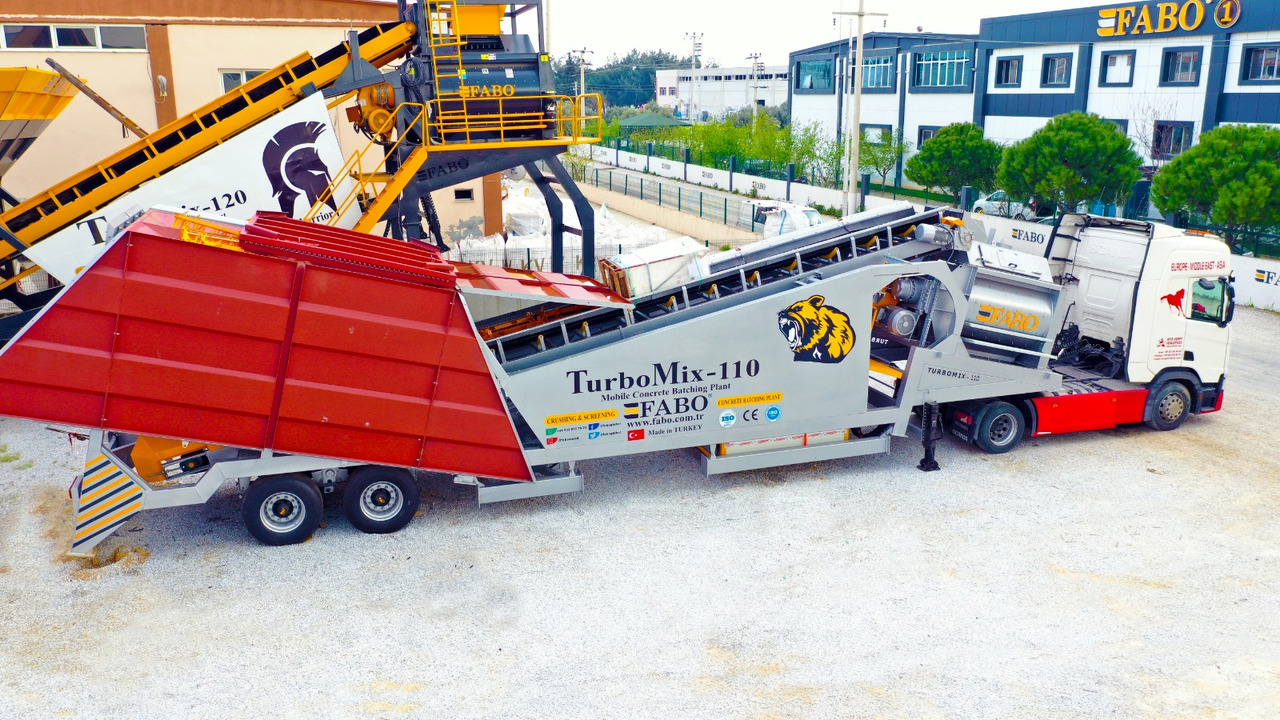 FABO mobile concrete batching plant - Betonüzem: 2 kép. FABO mobile concrete batching plant - Betonüzem: 2 kép.