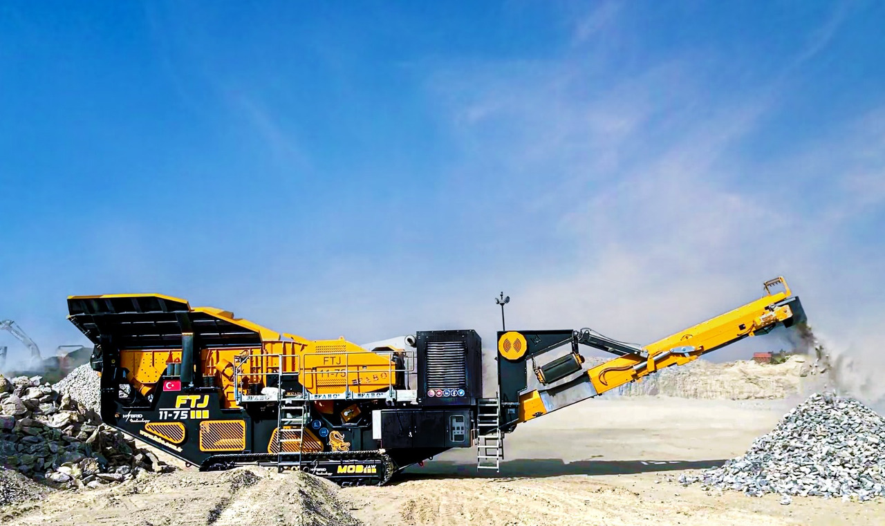 FABO mobile jaw crusher - Pofás törő: 2 kép. FABO mobile jaw crusher - Pofás törő: 2 kép.