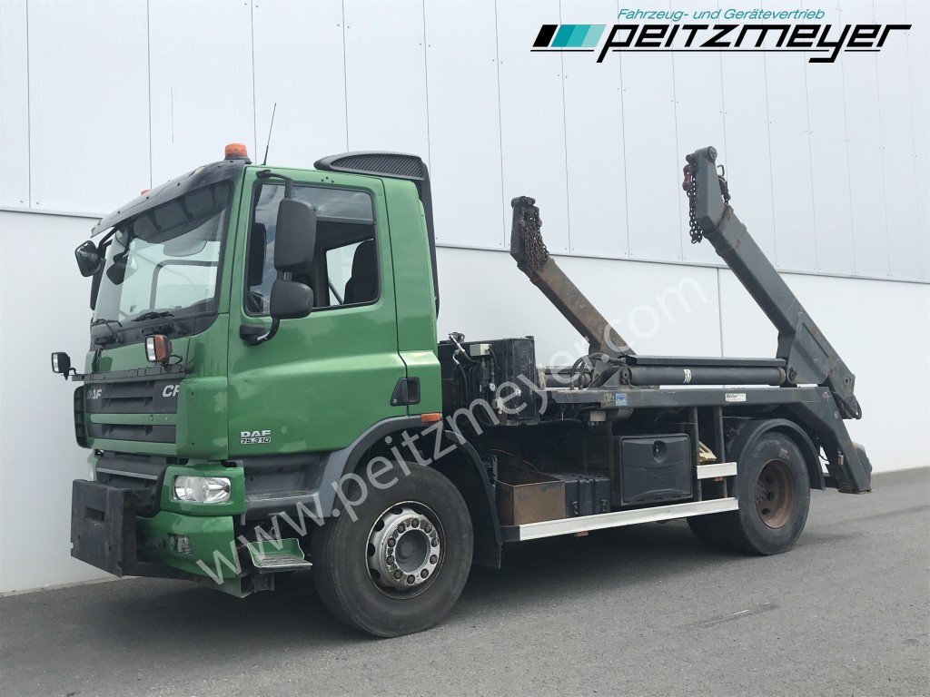 DAF CF 75.310 BL Meiller AK 12 T Absetzkipper - Konténerszállító: 1 kép. DAF CF 75.310 BL Meiller AK 12 T Absetzkipper - Konténerszállító: 1 kép.