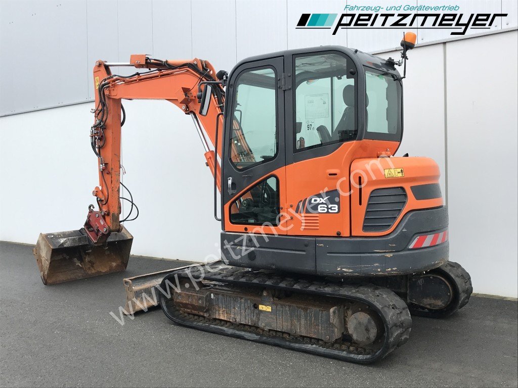Doosan Kettenbagger DX 63-3 PowerTilt 070 , MS 03, mehrfach vorhanden - Minikotró: 4 kép. Doosan Kettenbagger DX 63-3 PowerTilt 070 , MS 03, mehrfach vorhanden - Minikotró: 4 kép.