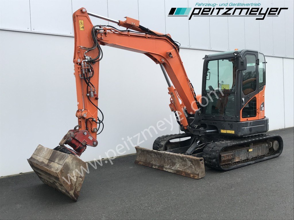 Doosan Kettenbagger DX 63-3 PowerTilt 070 , MS 03, mehrfach vorhanden - Minikotró: 1 kép. Doosan Kettenbagger DX 63-3 PowerTilt 070 , MS 03, mehrfach vorhanden - Minikotró: 1 kép.