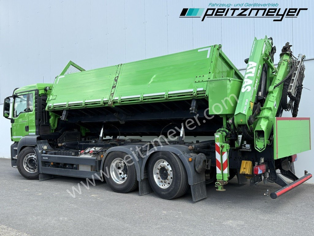 MAN TGS 26.460 FL 6x2 Kipper+Kran+Funk Lenkachse, 2-Seitenkipper, Atlas 172.3 - Billenőplatós teherautó: 5 kép. MAN TGS 26.460 FL 6x2 Kipper+Kran+Funk Lenkachse, 2-Seitenkipper, Atlas 172.3 - Billenőplatós teherautó: 5 kép.