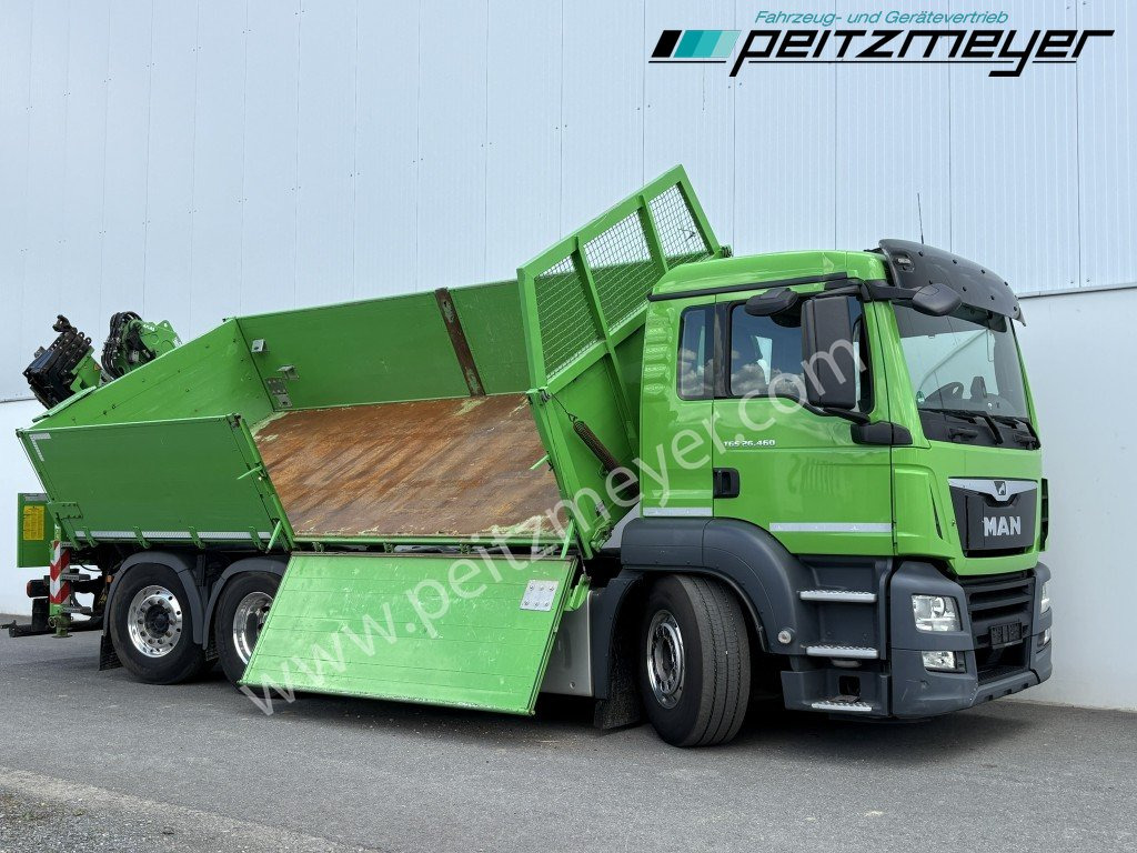 MAN TGS 26.460 FL 6x2 Kipper+Kran+Funk Lenkachse, 2-Seitenkipper, Atlas 172.3 - Billenőplatós teherautó: 2 kép. MAN TGS 26.460 FL 6x2 Kipper+Kran+Funk Lenkachse, 2-Seitenkipper, Atlas 172.3 - Billenőplatós teherautó: 2 kép.