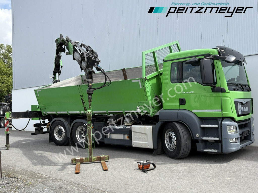 MAN TGS 26.460 FL 6x2 Kipper+Kran+Funk Lenkachse, 2-Seitenkipper, Atlas 172.3 - Billenőplatós teherautó, Darus autó: 2 kép. MAN TGS 26.460 FL 6x2 Kipper+Kran+Funk Lenkachse, 2-Seitenkipper, Atlas 172.3 - Billenőplatós teherautó, Darus autó: 2 kép.