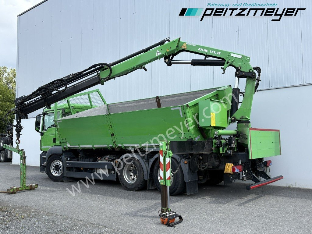 MAN TGS 26.460 FL 6x2 Kipper+Kran+Funk Lenkachse, 2-Seitenkipper, Atlas 172.3 - Billenőplatós teherautó, Darus autó: 3 kép. MAN TGS 26.460 FL 6x2 Kipper+Kran+Funk Lenkachse, 2-Seitenkipper, Atlas 172.3 - Billenőplatós teherautó, Darus autó: 3 kép.