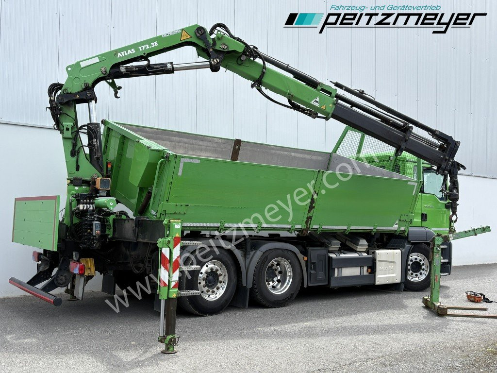 MAN TGS 26.460 FL 6x2 Kipper+Kran+Funk Lenkachse, 2-Seitenkipper, Atlas 172.3 - Billenőplatós teherautó, Darus autó: 4 kép. MAN TGS 26.460 FL 6x2 Kipper+Kran+Funk Lenkachse, 2-Seitenkipper, Atlas 172.3 - Billenőplatós teherautó, Darus autó: 4 kép.