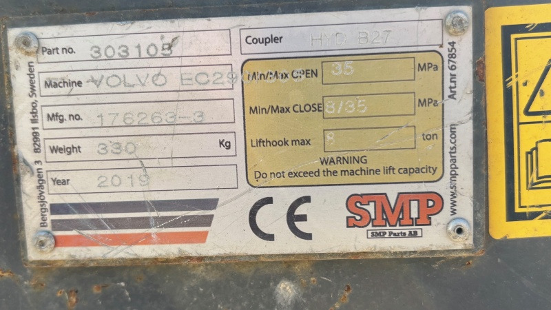 SMP NTP20 B27 S2 - Gyorscsatlakozó - Kotrógép: 4 kép. SMP NTP20 B27 S2 - Gyorscsatlakozó - Kotrógép: 4 kép.