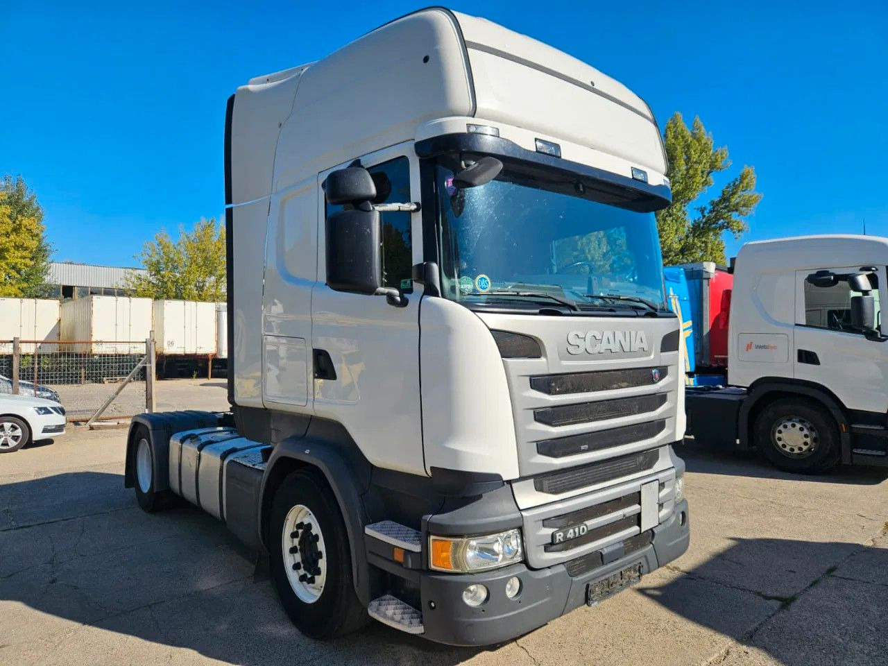 Scania R410 Standard-Topline-Opti Cruise - Nyergesvontató: 2 kép. Scania R410 Standard-Topline-Opti Cruise - Nyergesvontató: 2 kép.