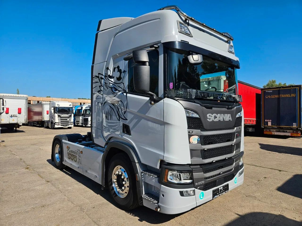 Scania R500 Standard, Standklima, Hydraulics, Full Spoi - Nyergesvontató: 2 kép. Scania R500 Standard, Standklima, Hydraulics, Full Spoi - Nyergesvontató: 2 kép.