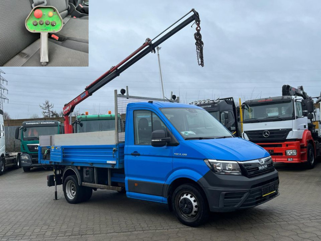 MAN TG-E 6.120 Pritsche Heckkran Funk - Platós kisteherautó: 1 kép. MAN TG-E 6.120 Pritsche Heckkran Funk - Platós kisteherautó: 1 kép.