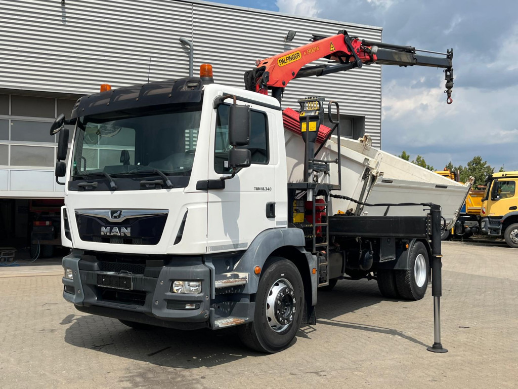 MAN TG-M 18.340 4x2 2-Achs Kipper Kran Palf. PK 13001 KA - Billenőplatós teherautó, Darus autó: 1 kép. MAN TG-M 18.340 4x2 2-Achs Kipper Kran Palf. PK 13001 KA - Billenőplatós teherautó, Darus autó: 1 kép.