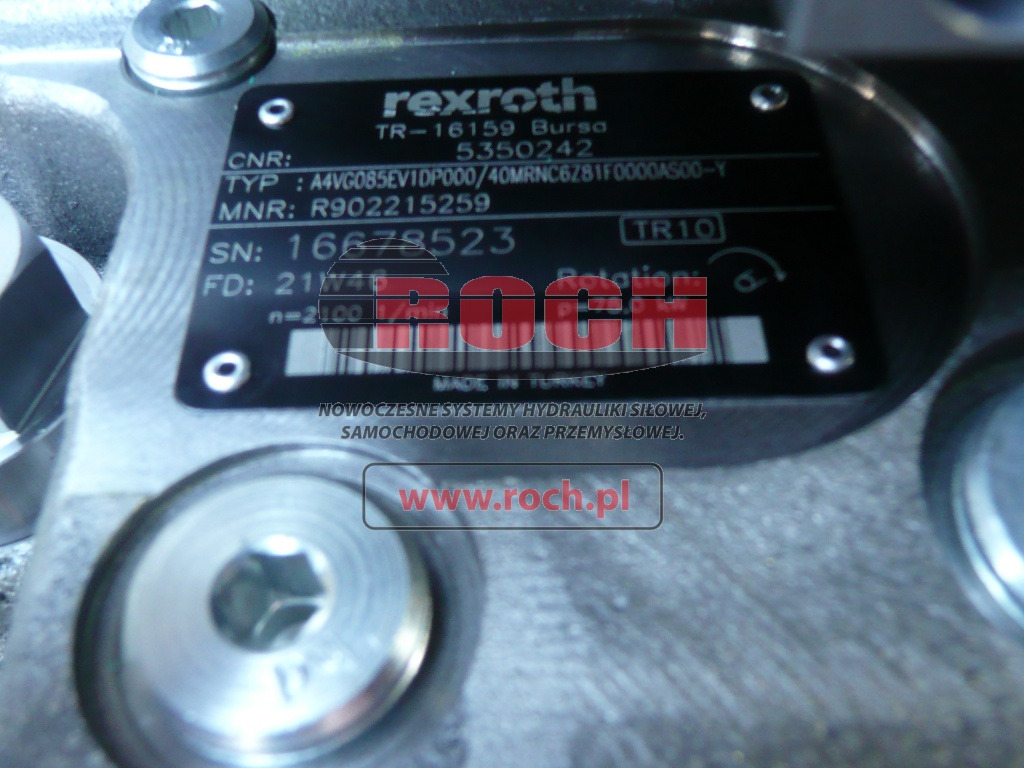 REXROTH A4VGO85EV1DP000/40MRNC6Z81F0000AS00-Y 5350242 - Hidraulikus szivattyú: 1 kép. REXROTH A4VGO85EV1DP000/40MRNC6Z81F0000AS00-Y 5350242 - Hidraulikus szivattyú: 1 kép.