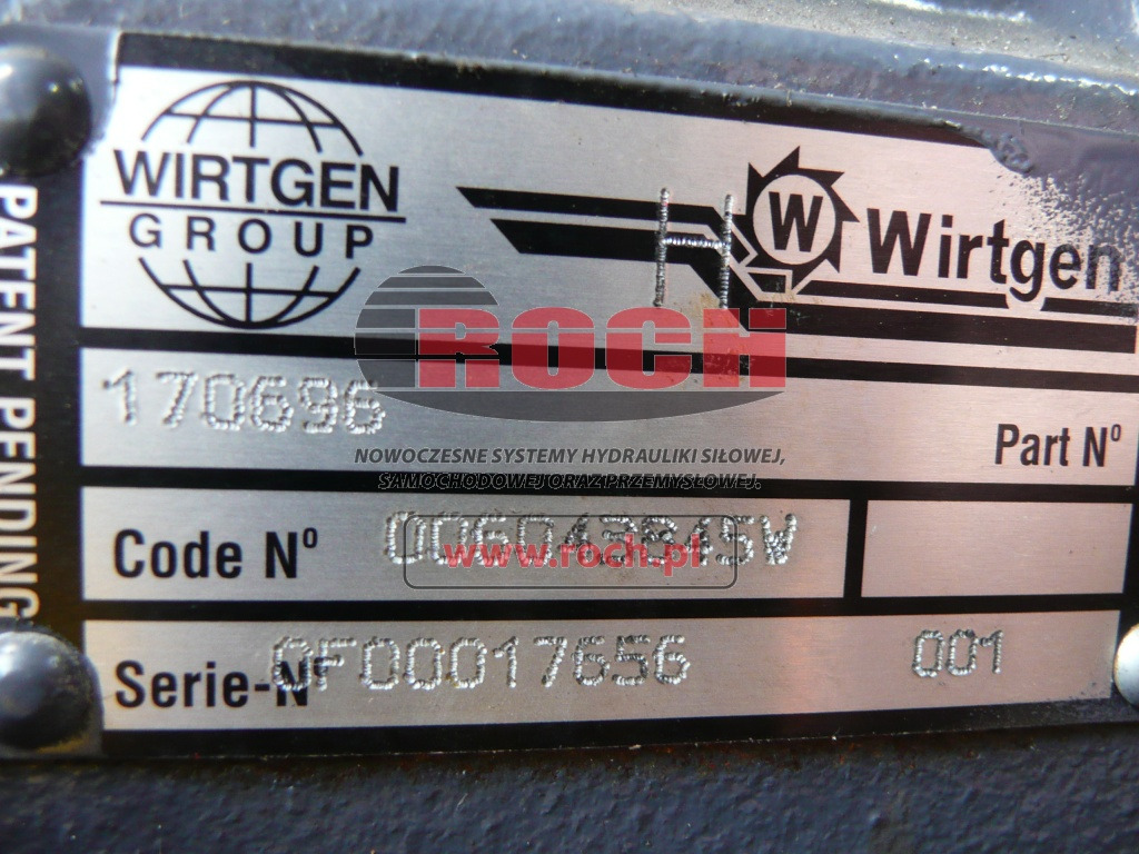 WIRTGEN 170696 006043845W - Hidraulikus motor: 2 kép. WIRTGEN 170696 006043845W - Hidraulikus motor: 2 kép.