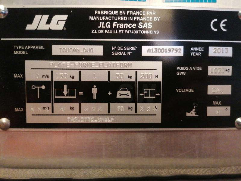 JLG Toucan Duo - Oszlopos személyemelő: 2 kép. JLG Toucan Duo - Oszlopos személyemelő: 2 kép.