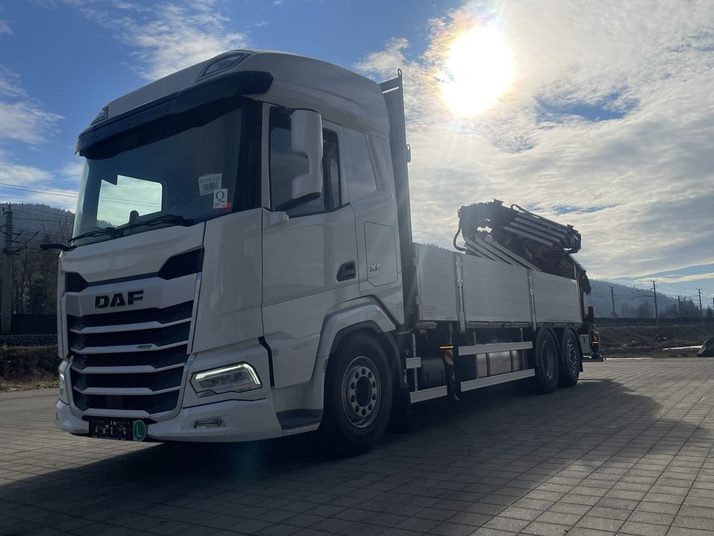 DAF XF 480 FAN Kranwagen / Vorlauf 2026 ! - Platós teherautó, Darus autó: 2 kép. DAF XF 480 FAN Kranwagen / Vorlauf 2026 ! - Platós teherautó, Darus autó: 2 kép.