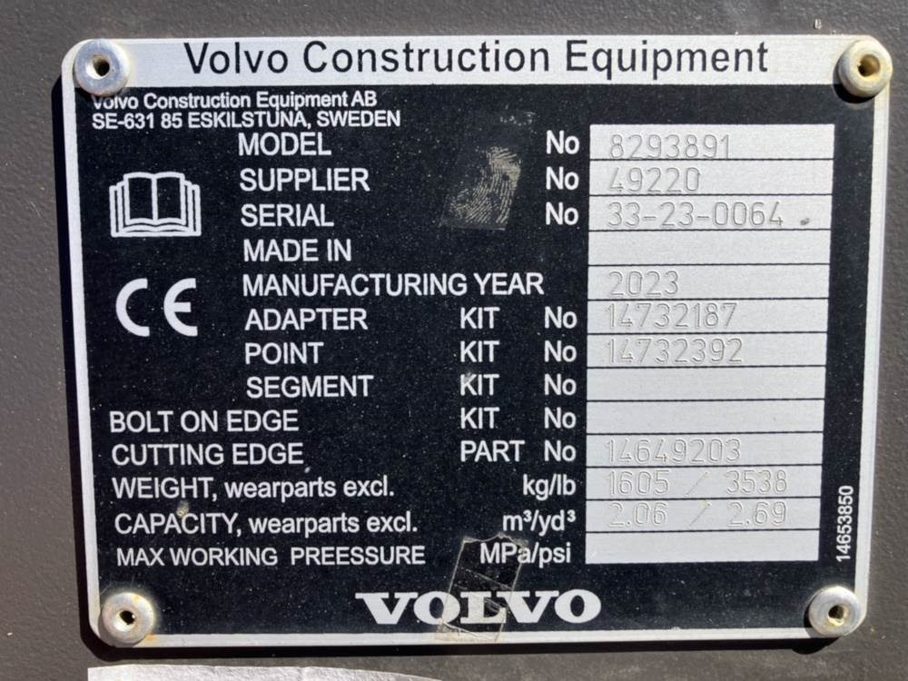 Volvo Tieflöffel mit Zähne S2 - Kotrórakodó: 4 kép. Volvo Tieflöffel mit Zähne S2 - Kotrórakodó: 4 kép.