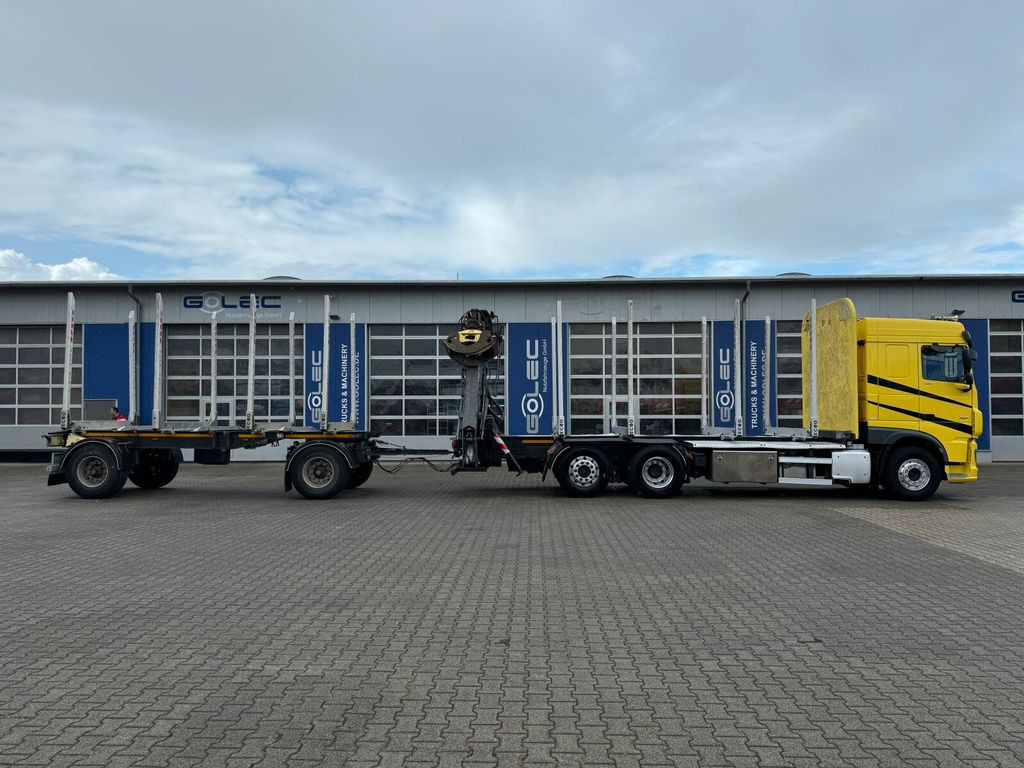 DAF XF 530 6x2 Holztransport Kran PENZ 15Z9.50 *Anh. - Rönkszállító teherautó, Darus autó: 5 kép. DAF XF 530 6x2 Holztransport Kran PENZ 15Z9.50 *Anh. - Rönkszállító teherautó, Darus autó: 5 kép.