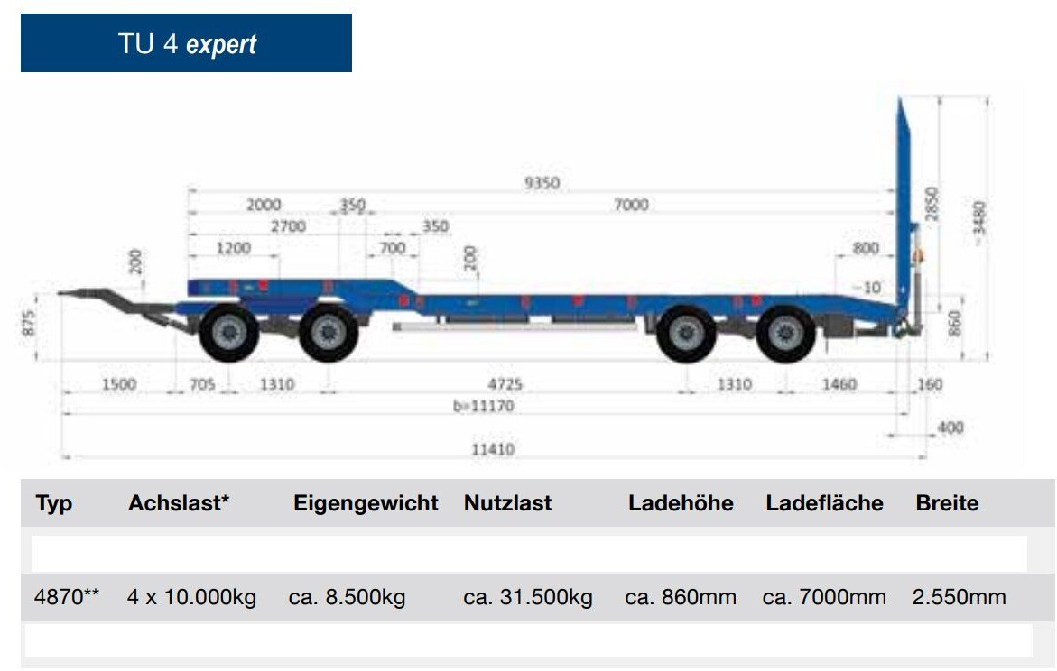 Goldhofer TU 4 EXPERT 4870 Tieflader Anhänger - Pótkocsi mélybölcsős: 2 kép. Goldhofer TU 4 EXPERT 4870 Tieflader Anhänger - Pótkocsi mélybölcsős: 2 kép.