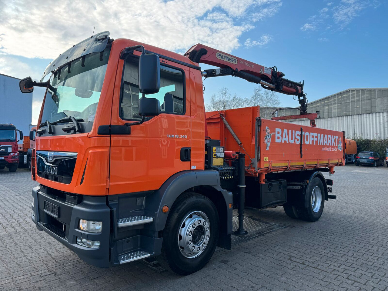 MAN TGM 18.340 4x2 Euro 6 Kipper Kran PK11001.K - Billenőplatós teherautó, Darus autó: 2 kép. MAN TGM 18.340 4x2 Euro 6 Kipper Kran PK11001.K - Billenőplatós teherautó, Darus autó: 2 kép.