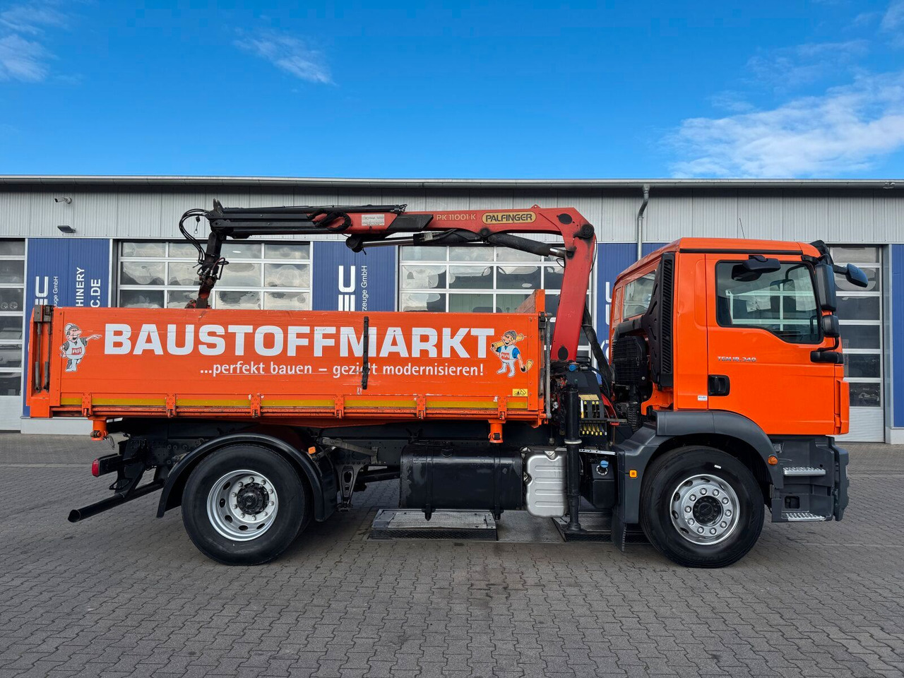 MAN TGM 18.340 4x2 Euro 6 Kipper Kran PK11001.K - Billenőplatós teherautó, Darus autó: 3 kép. MAN TGM 18.340 4x2 Euro 6 Kipper Kran PK11001.K - Billenőplatós teherautó, Darus autó: 3 kép.