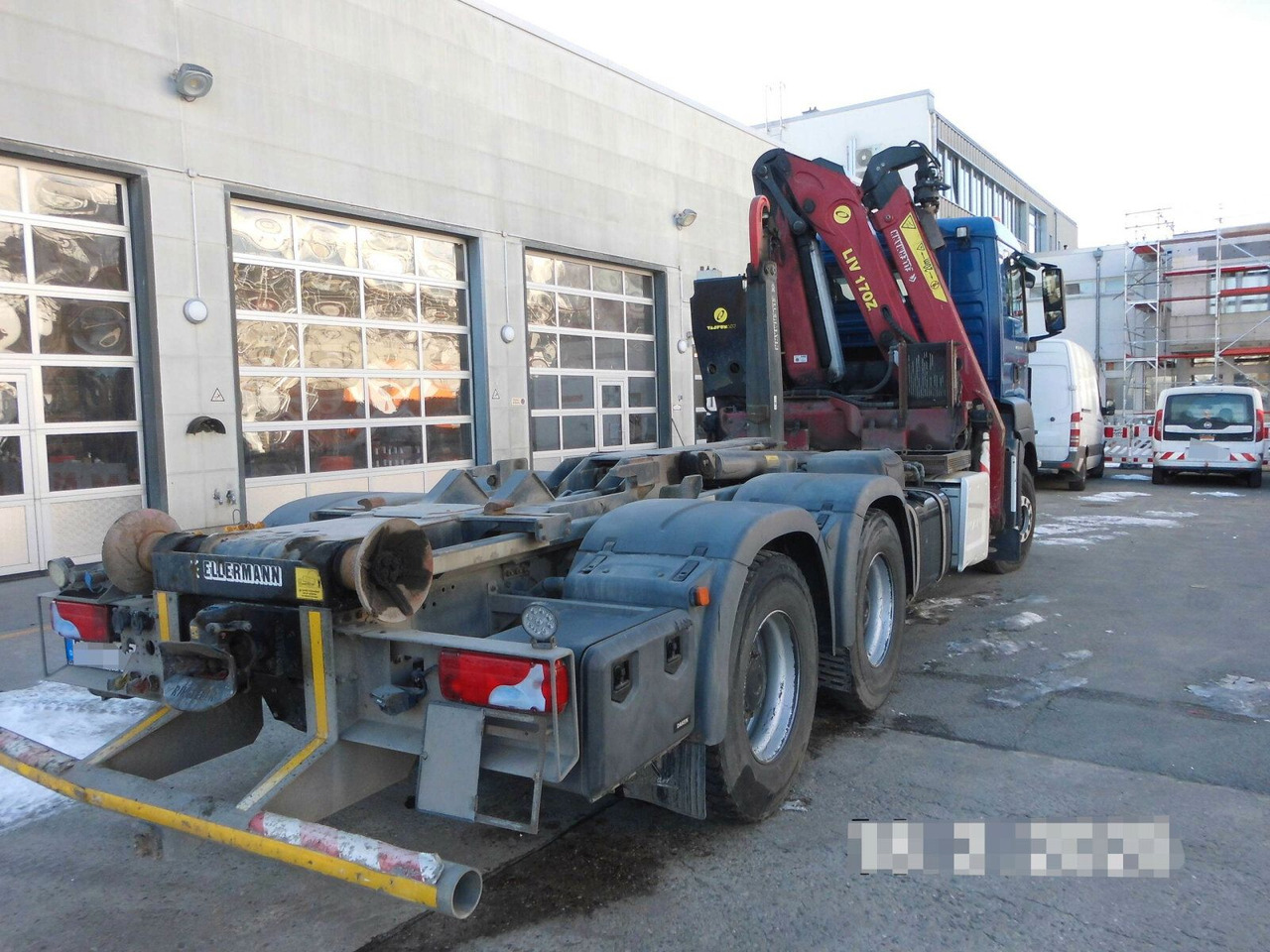 MAN TGS 28.480 6x4 Abrollkipper + Kran bis 4,63 T - Darus autó: 3 kép. MAN TGS 28.480 6x4 Abrollkipper + Kran bis 4,63 T - Darus autó: 3 kép.