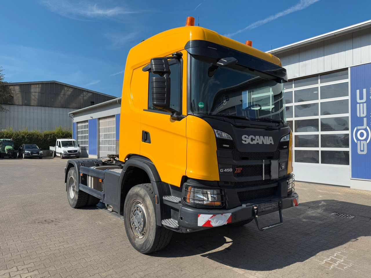 Scania G450 XT 4x4 Euro 6 SZM Kipphydraulik Blatt/ Luft - Nyergesvontató: 1 kép. Scania G450 XT 4x4 Euro 6 SZM Kipphydraulik Blatt/ Luft - Nyergesvontató: 1 kép.