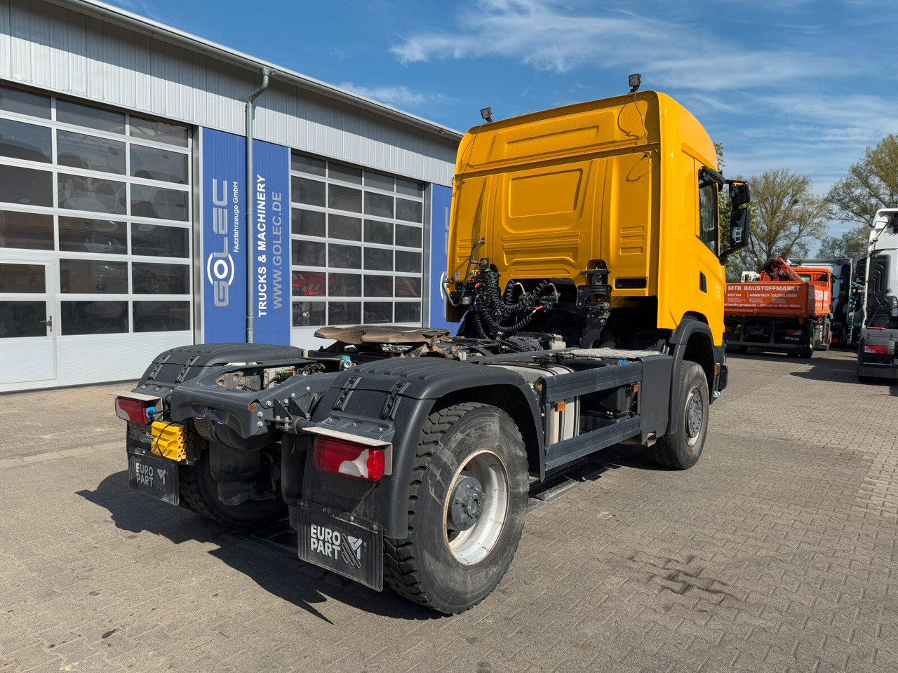 Scania G450 XT 4x4 Euro 6 SZM Kipphydraulik Blatt/ Luft - Nyergesvontató: 3 kép. Scania G450 XT 4x4 Euro 6 SZM Kipphydraulik Blatt/ Luft - Nyergesvontató: 3 kép.