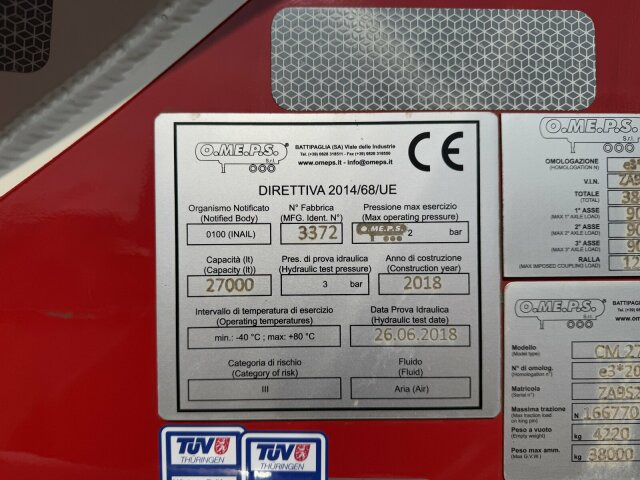 Silós félpótkocsi O.ME.P.S Silo Auflieger 27 m³ 3 Achs: 13 kép.