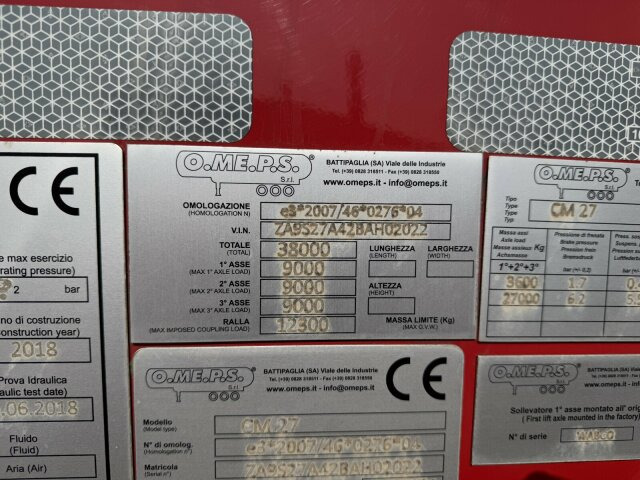 Silós félpótkocsi O.ME.P.S Silo Auflieger 27 m³ 3 Achs: 14 kép.