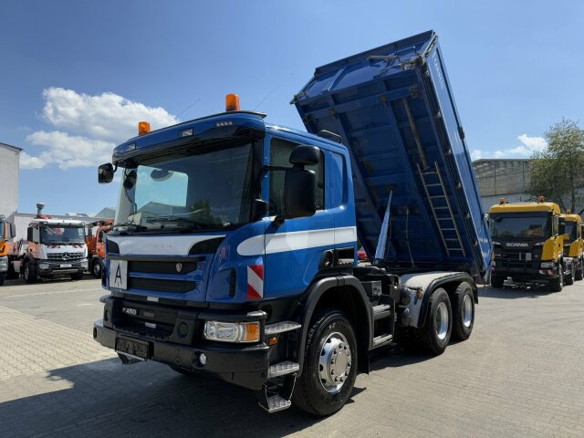 Scania P 450 6x4 Dreiseitenkipper DAUTEL - Billenőplatós teherautó: 3 kép. Scania P 450 6x4 Dreiseitenkipper DAUTEL - Billenőplatós teherautó: 3 kép.