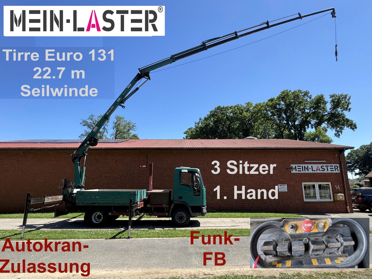 Iveco ML 80 E 15 Tirre 131 22.7 m Funk + Seilwinde - Darus autó: 1 kép. Iveco ML 80 E 15 Tirre 131 22.7 m Funk + Seilwinde - Darus autó: 1 kép.