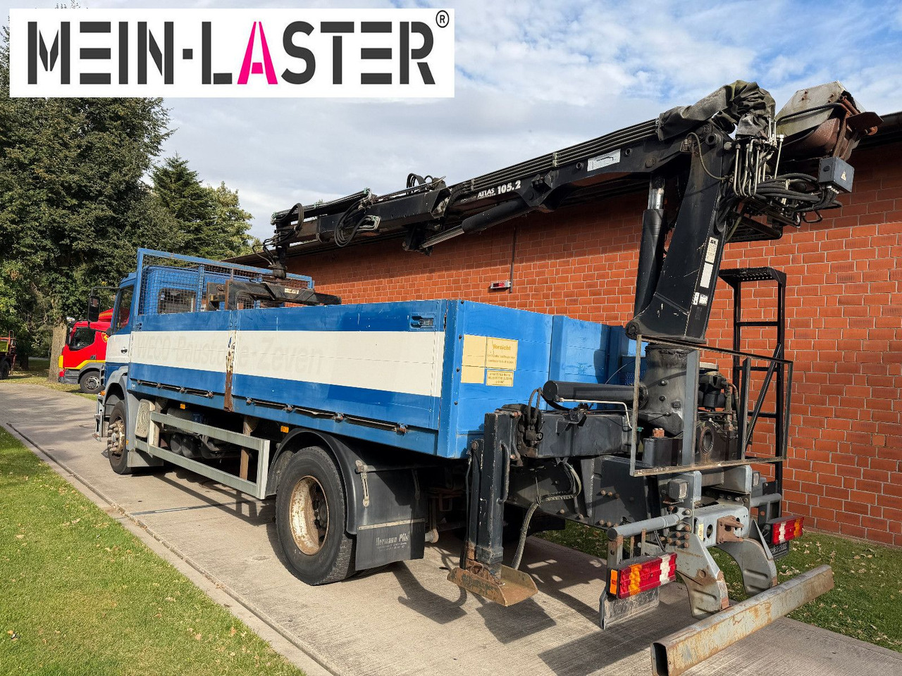 Platós teherautó, Darus autó Mercedes-Benz 1823 Atego Atlas 105.2 1.Hand nur 226.000 km: 6 kép.