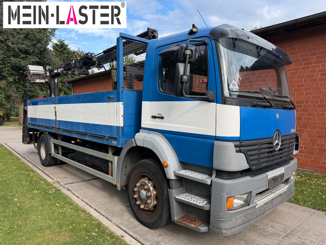 Platós teherautó, Darus autó Mercedes-Benz 1823 Atego Atlas 105.2 1.Hand nur 226.000 km: 16 kép.