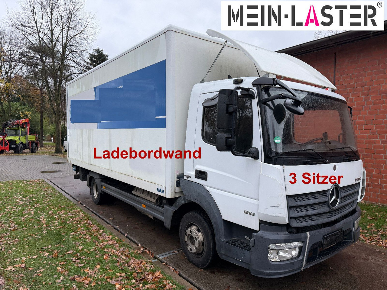 Mercedes-Benz Atego 816 LBW AHK 3 Sitzer - Dobozos kisteherautó: 1 kép. Mercedes-Benz Atego 816 LBW AHK 3 Sitzer - Dobozos kisteherautó: 1 kép.